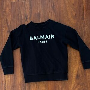 Balmain Kids Black Logo Sweatshirt